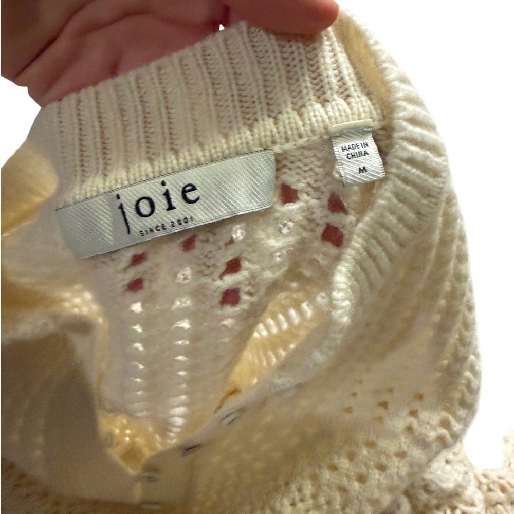 🤍✨ Joie Carem Pointelle Oversized Wool Sweater – Ivory – Size‎ M ✨🤍 - Picture 6 of 7